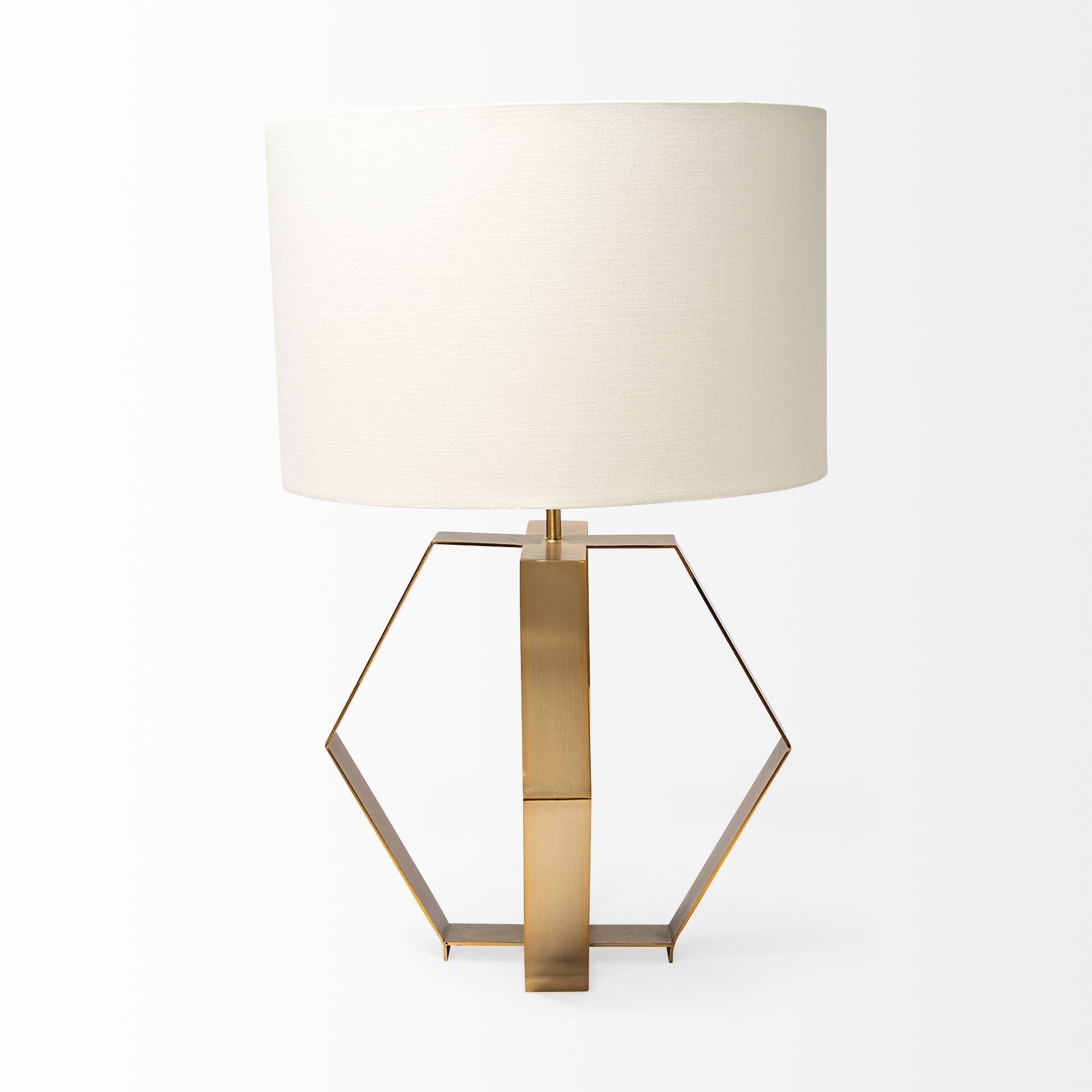 Gold Geometric Design Table Lamp By Homeroots | Table Lamps | Modishstore - 2