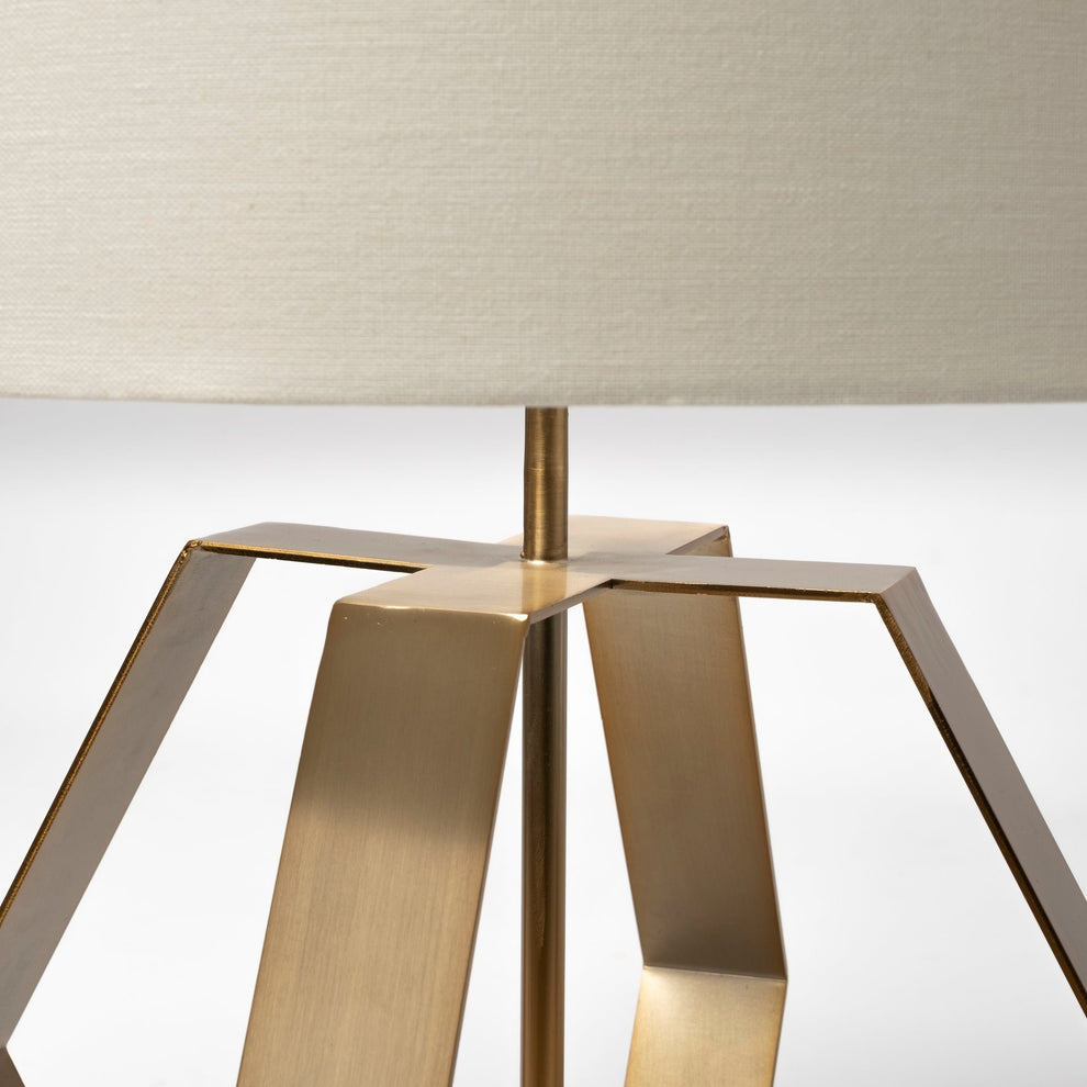Gold Geometric Design Table Lamp By Homeroots | Table Lamps | Modishstore - 5