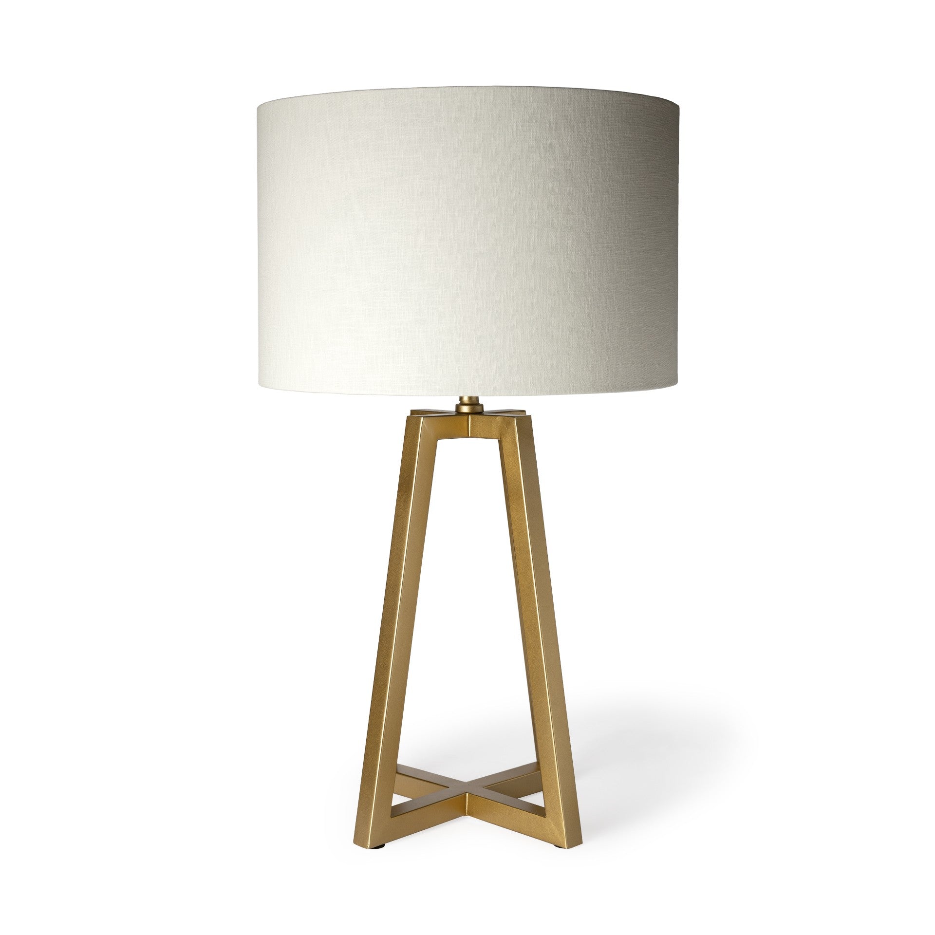 Metallic Gold Tone Geometric Table Lamp By Homeroots | Table Lamps | Modishstore