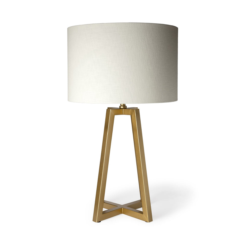 Metallic Gold Tone Geometric Table Lamp By Homeroots | Table Lamps | Modishstore - 2