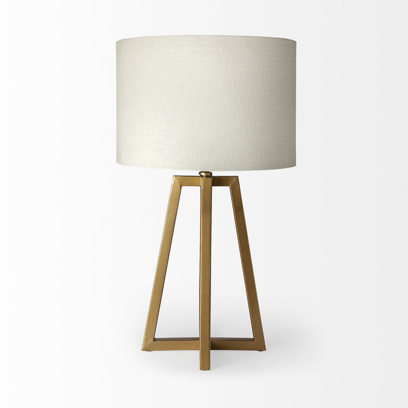 Metallic Gold Tone Geometric Table Lamp By Homeroots | Table Lamps | Modishstore