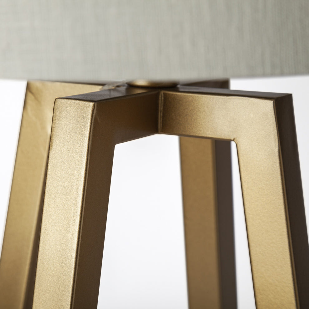 Metallic Gold Tone Geometric Table Lamp By Homeroots | Table Lamps | Modishstore - 3