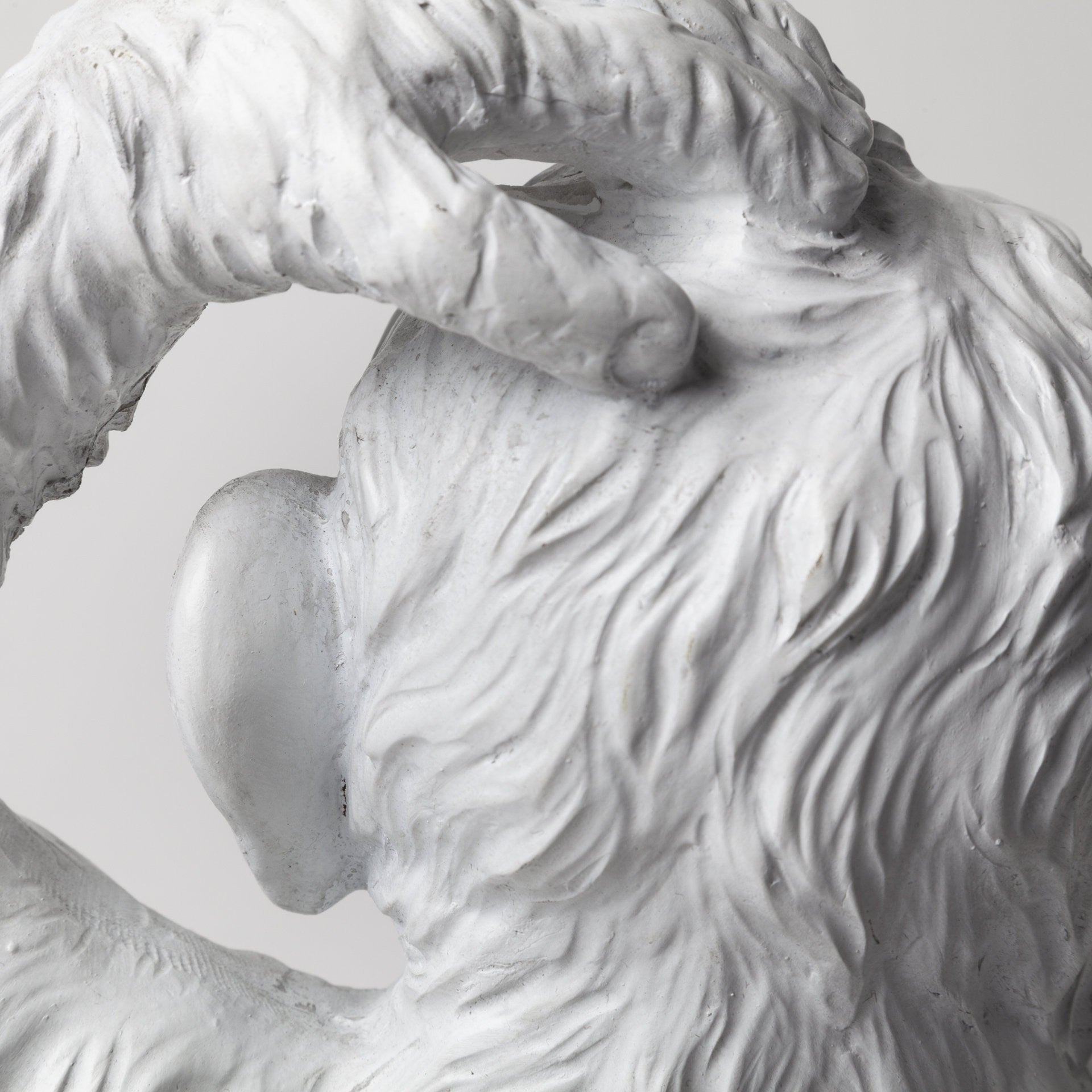 White Whimsical Monkey Table or Desk Lamp By Homeroots | Desk Lamps | Modishstore - 6