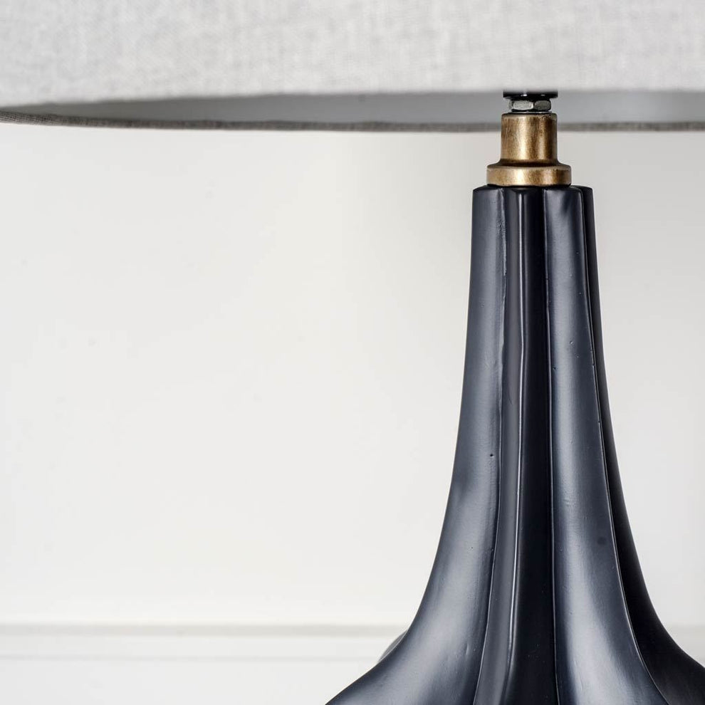 Sculptural Slate Blue Table Lamp By Homeroots | Table Lamps | Modishstore - 3