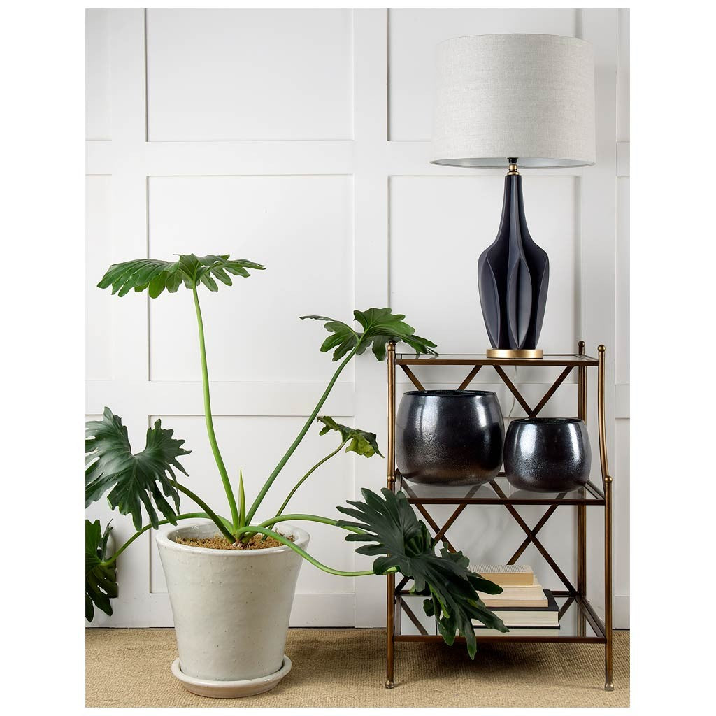 Sculptural Slate Blue Table Lamp By Homeroots | Table Lamps | Modishstore