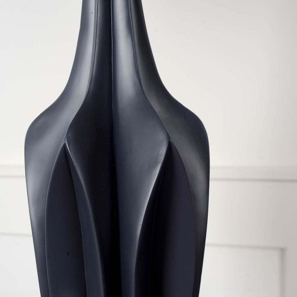 Sculptural Slate Blue Table Lamp By Homeroots | Table Lamps | Modishstore - 4
