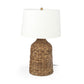 Updated Rustic Brown Wicker Table Lamp By Homeroots | Table Lamps | Modishstore