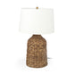 Updated Rustic Brown Wicker Table Lamp By Homeroots | Table Lamps | Modishstore - 2