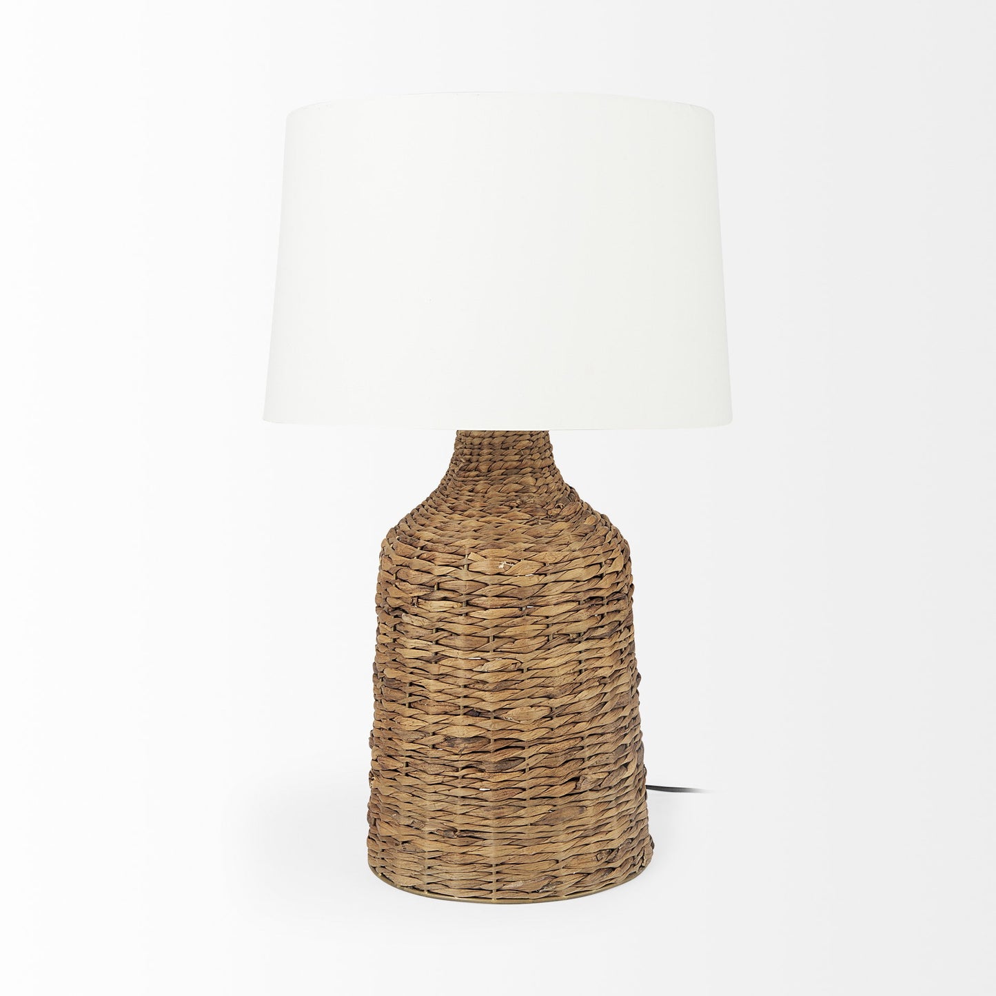 Updated Rustic Brown Wicker Table Lamp By Homeroots | Table Lamps | Modishstore