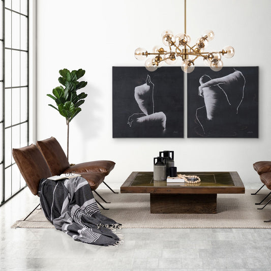 Gold Metal Eighteen Bulb Hanging Chandelier By Homeroots | Chandeliers | Modishstore