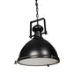 Industrial Black Metal Hanging Pendant Light By Homeroots | Pendant Lamps | Modishstore - 2