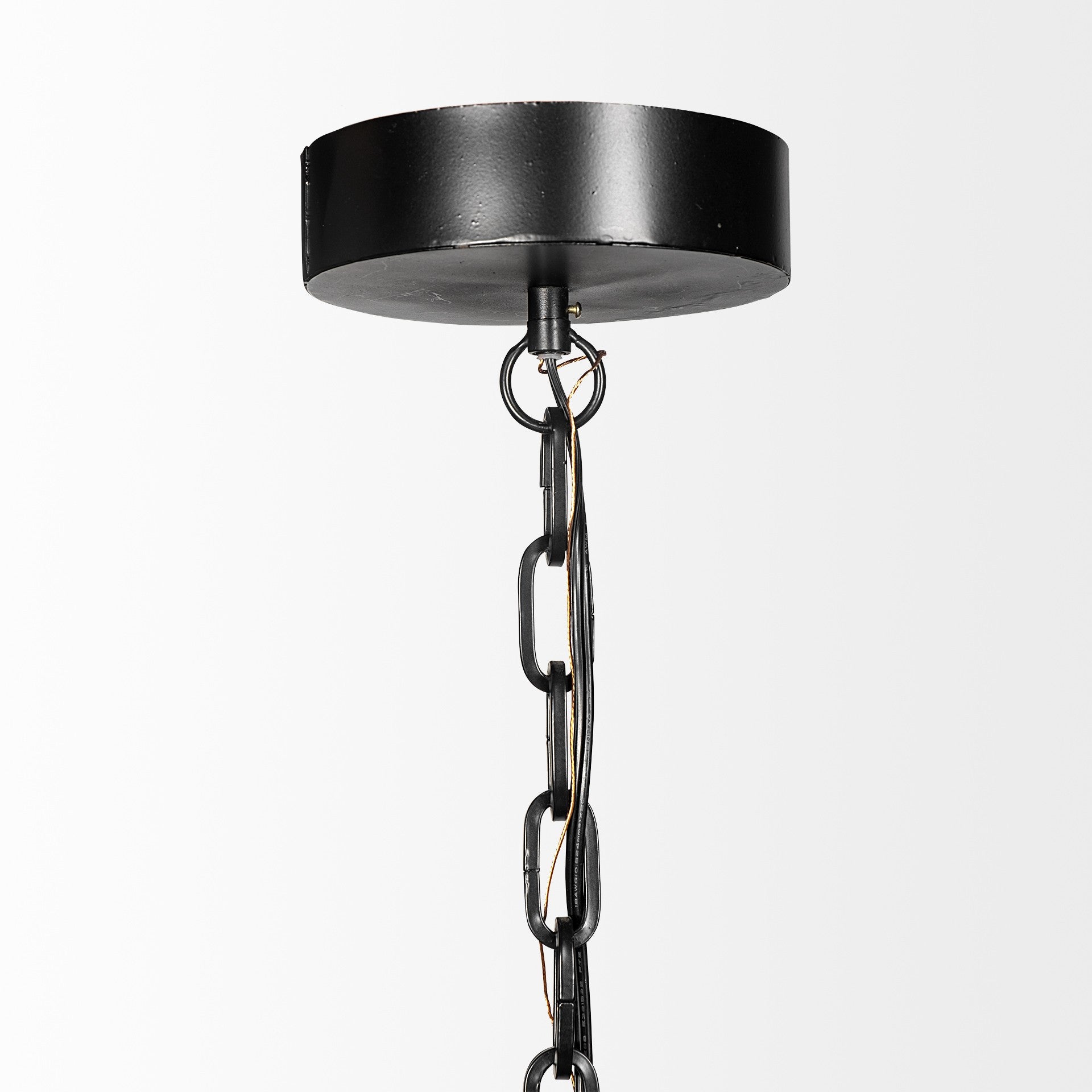 Industrial Black Metal Hanging Pendant Light By Homeroots | Pendant Lamps | Modishstore - 3