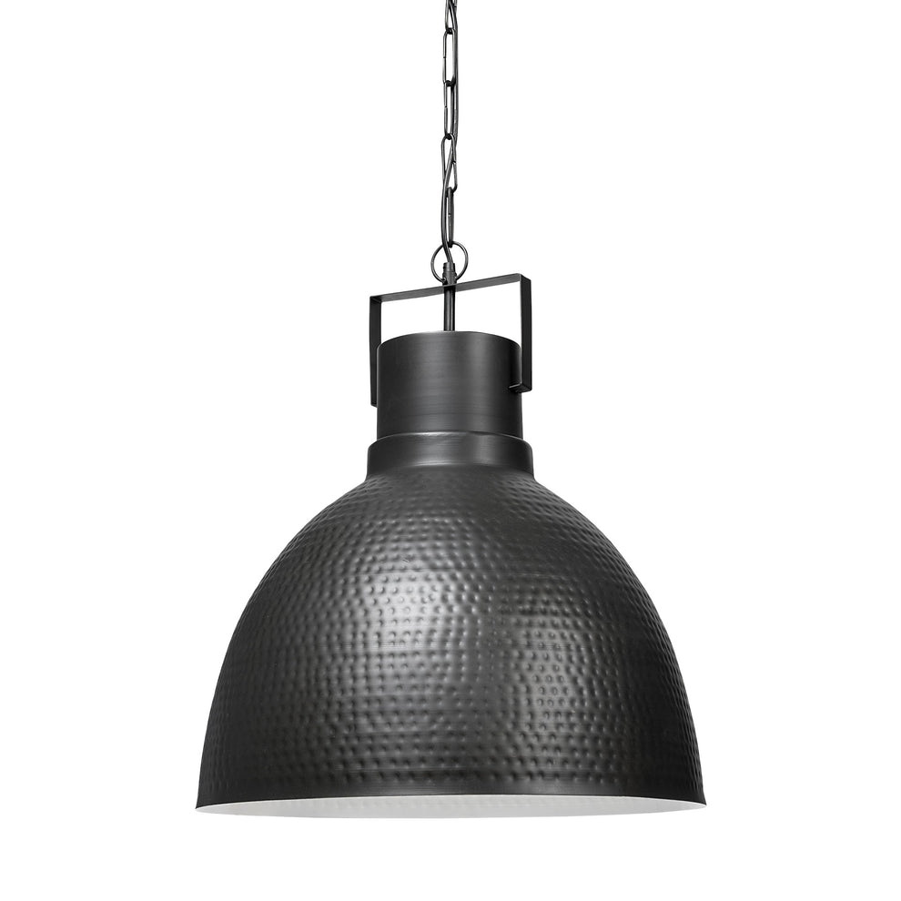 Hammered Gray Metal Pendant Hanging Light By Homeroots | Pendant Lamps | Modishstore - 2