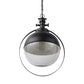 Black Metal Sphere Pendant Hanging Light By Homeroots | Pendant Lamps | Modishstore - 2