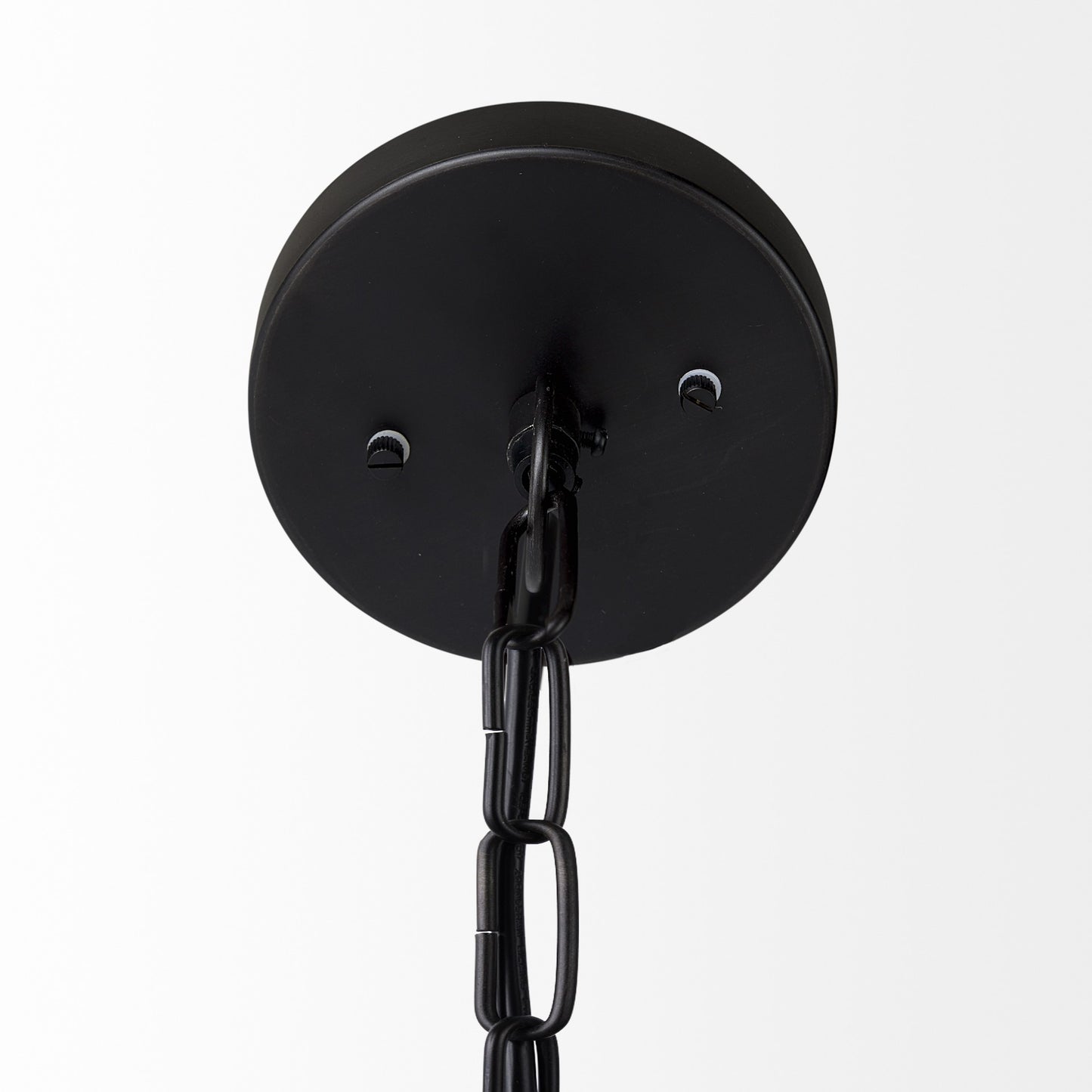 Black Metal Sphere Pendant Hanging Light By Homeroots | Pendant Lamps | Modishstore - 4