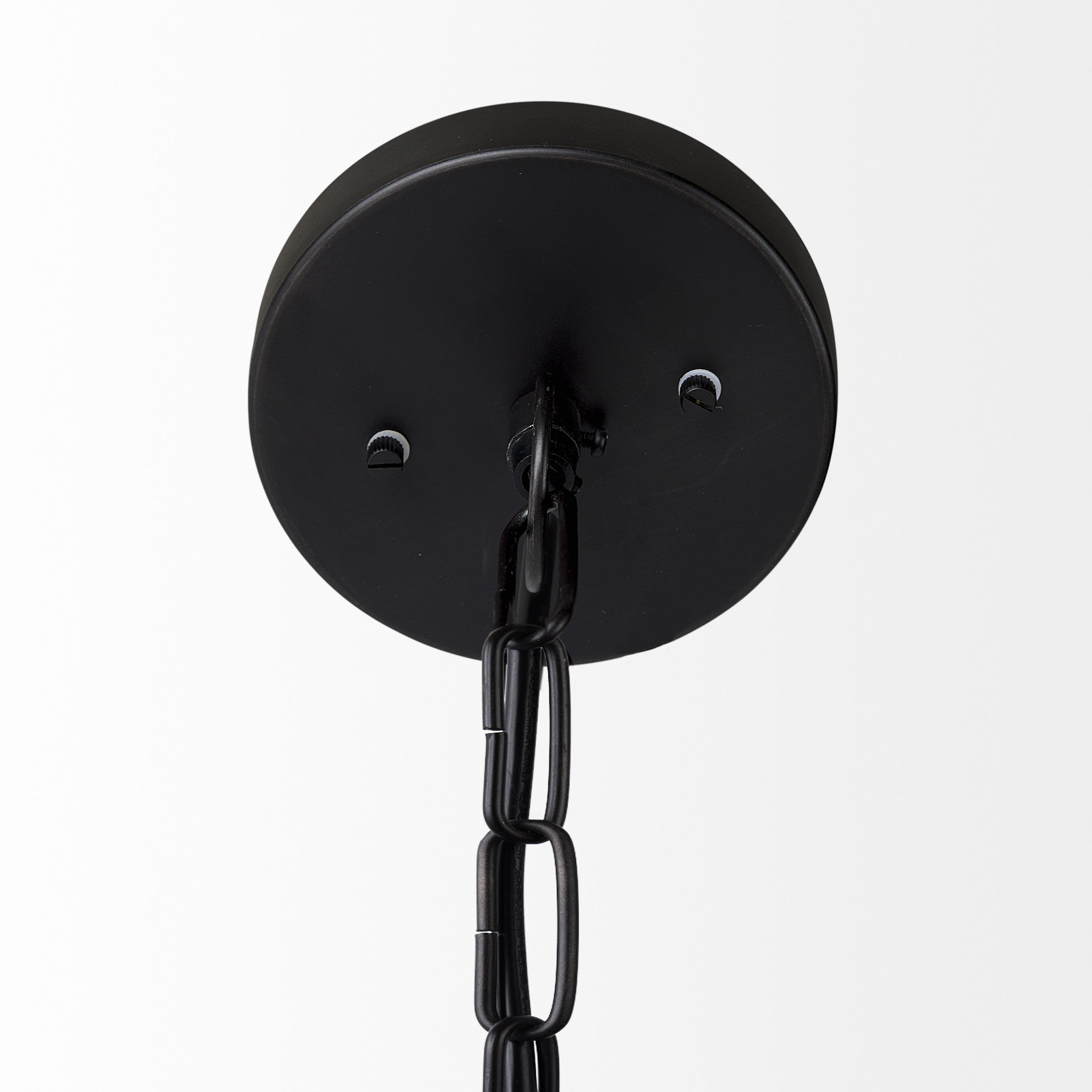 Black Metal Sphere Pendant Hanging Light By Homeroots | Pendant Lamps | Modishstore - 4