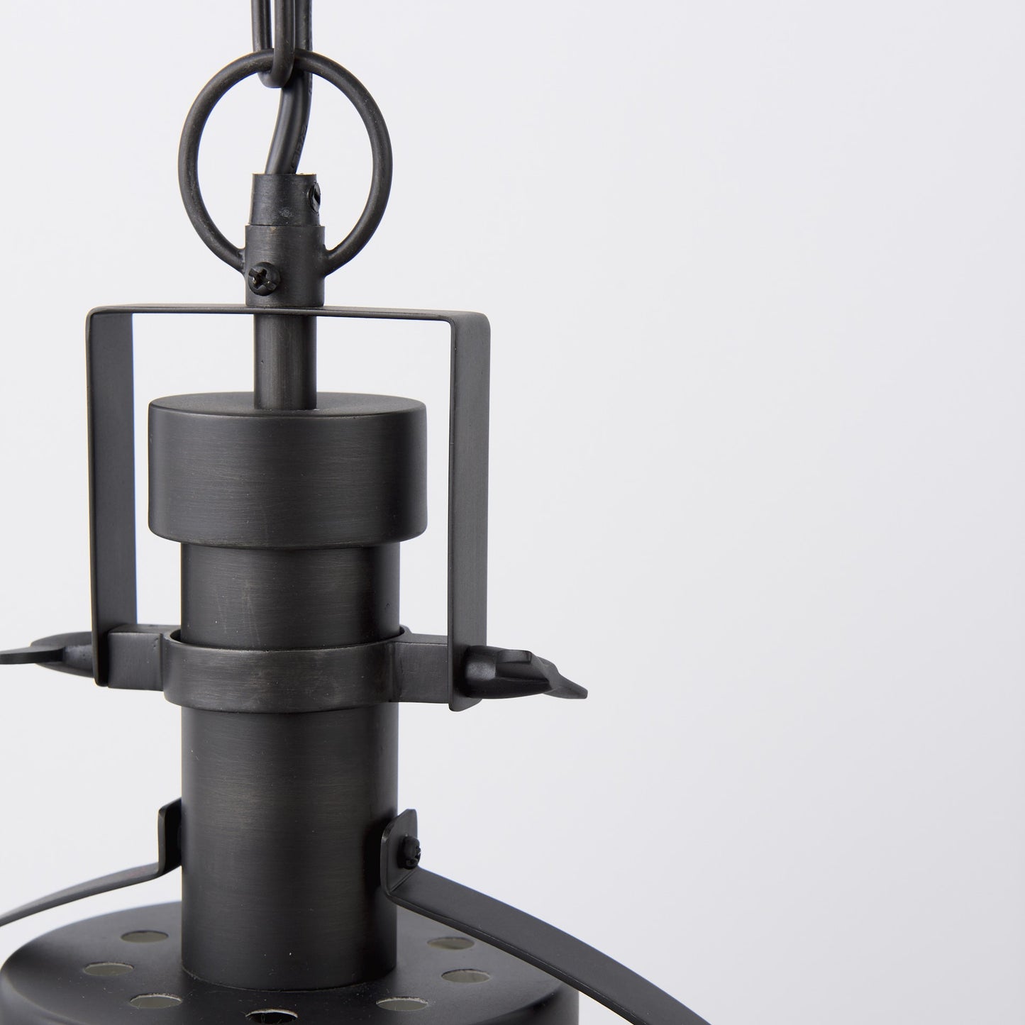 Black Metal Sphere Pendant Hanging Light By Homeroots | Pendant Lamps | Modishstore - 6