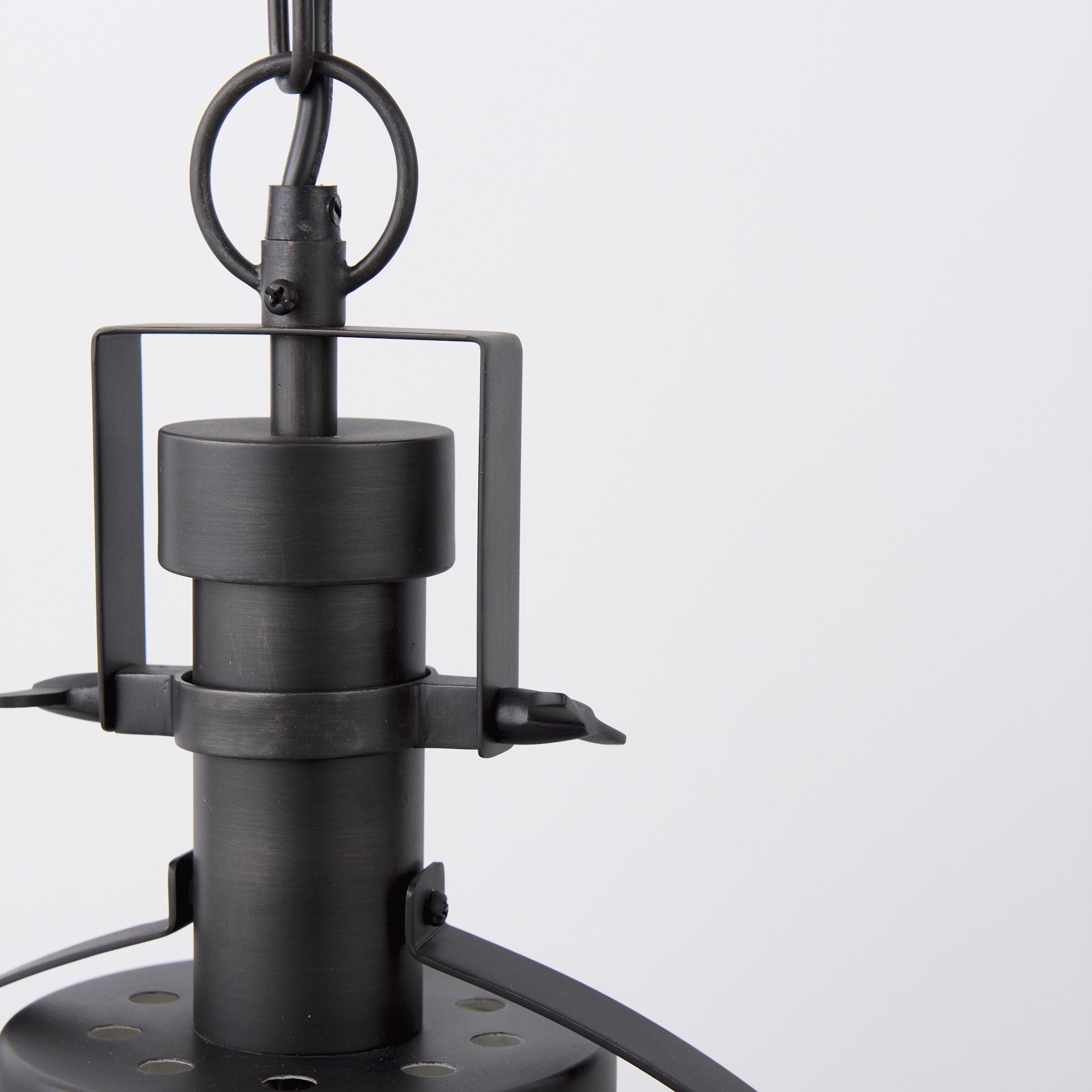 Black Metal Sphere Pendant Hanging Light By Homeroots | Pendant Lamps | Modishstore - 6