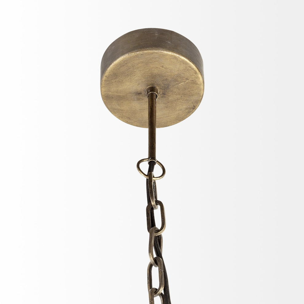 Black Metal Geometric Globe Hanging Light By Homeroots | Chandeliers | Modishstore - 4