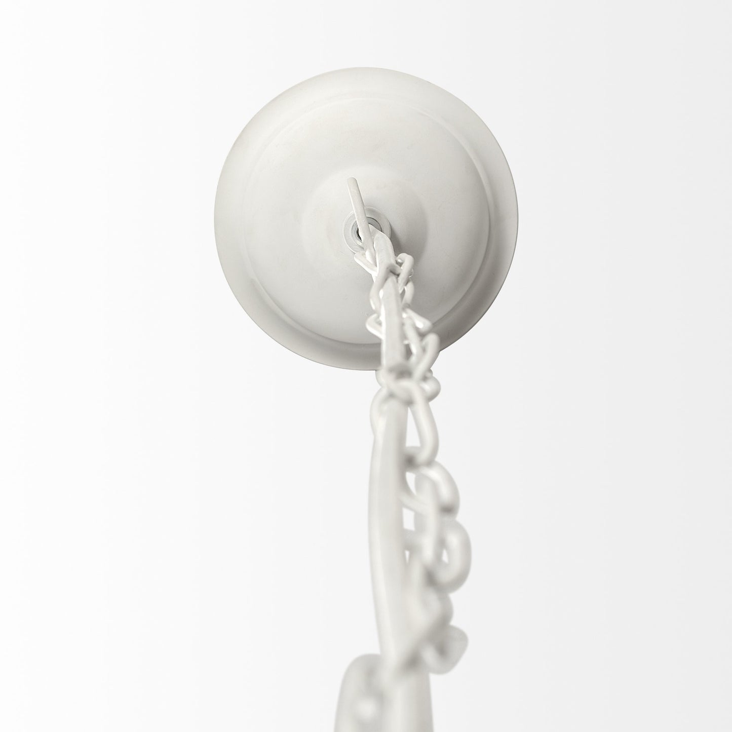 Whitewash Beaded Ball Hanging Light By Homeroots | Chandeliers | Modishstore - 3