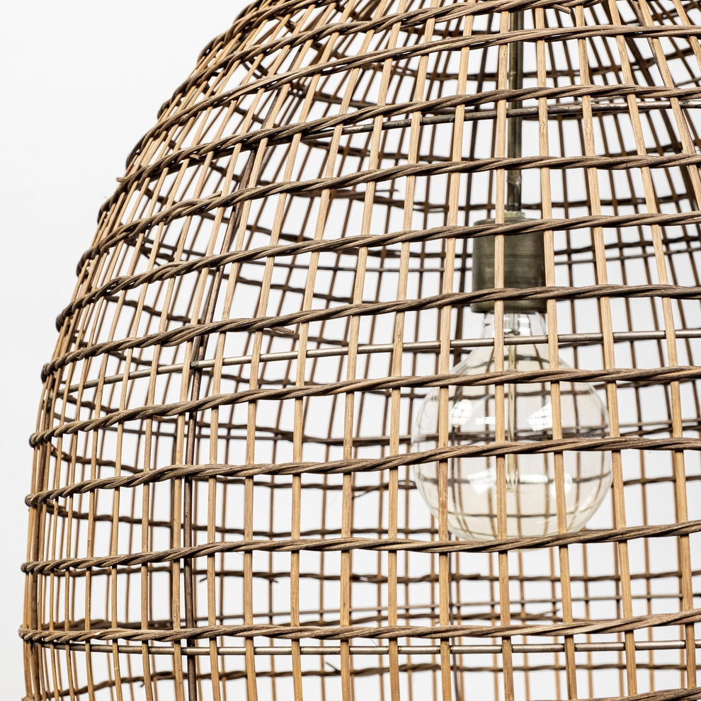 Metallic Woven Hanging Pendant Light By Homeroots | Pendant Lamps | Modishstore - 7
