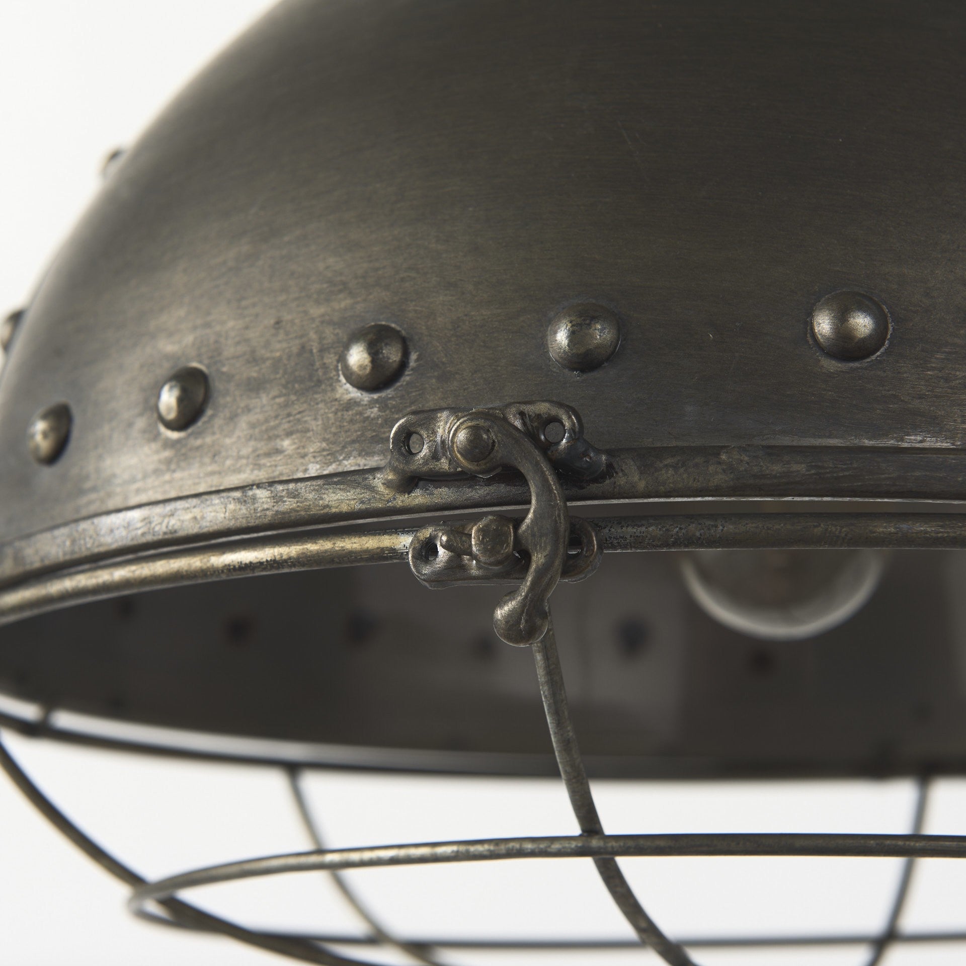 Industrial Caged Black Metal Hanging Light By Homeroots | Chandeliers | Modishstore - 9