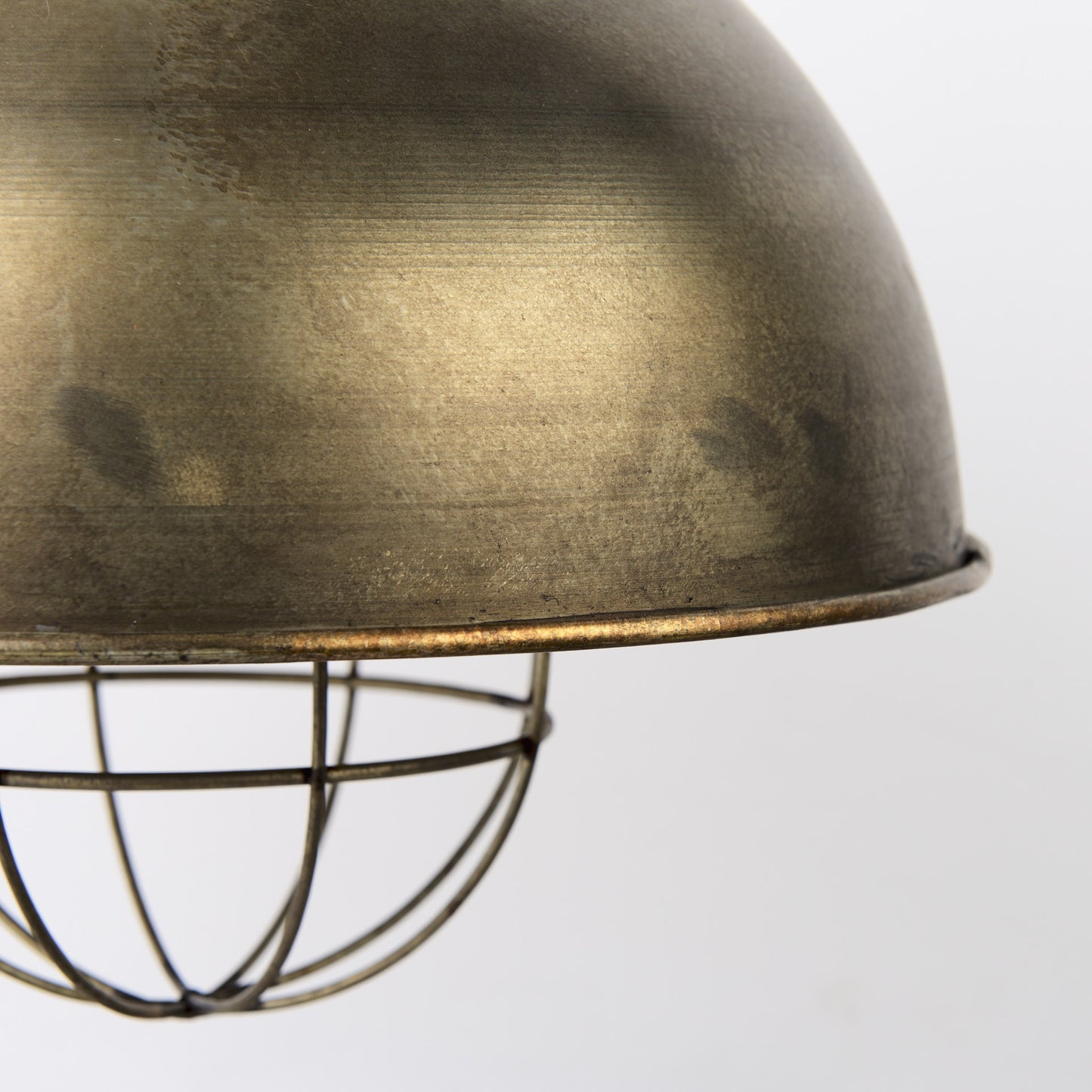 Distressed Bronze Metal Dome Hanging Light By Homeroots | Chandeliers | Modishstore - 6
