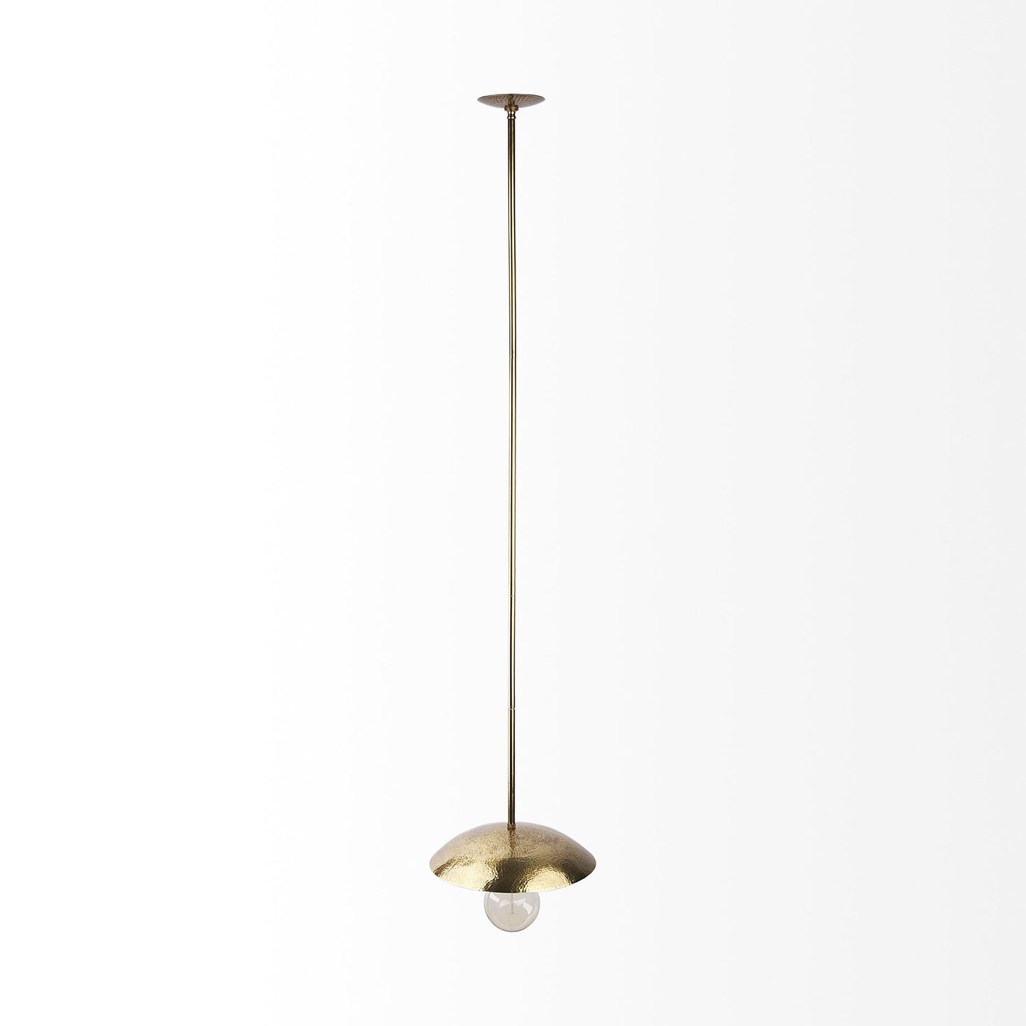 Hammered Gold Metal Hanging Pendant Light By Homeroots | Pendant Lamps | Modishstore