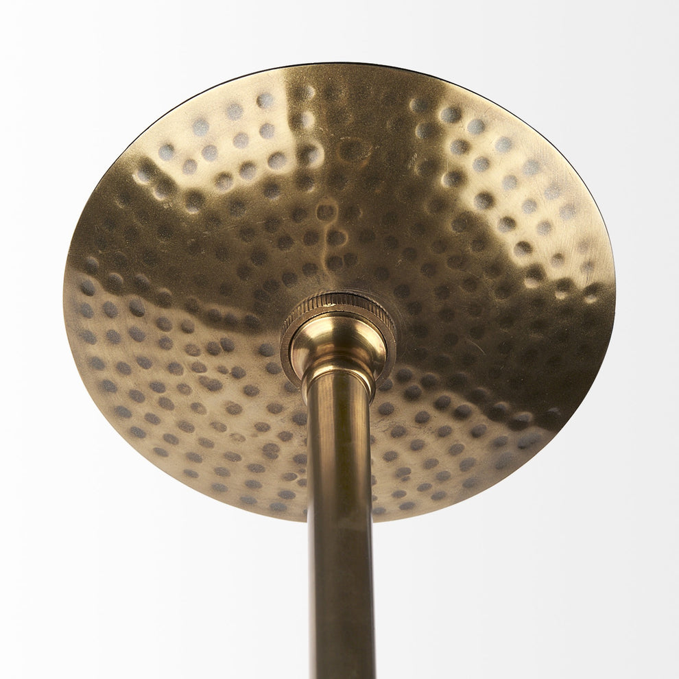 Hammered Gold Metal Hanging Pendant Light By Homeroots | Pendant Lamps | Modishstore - 4