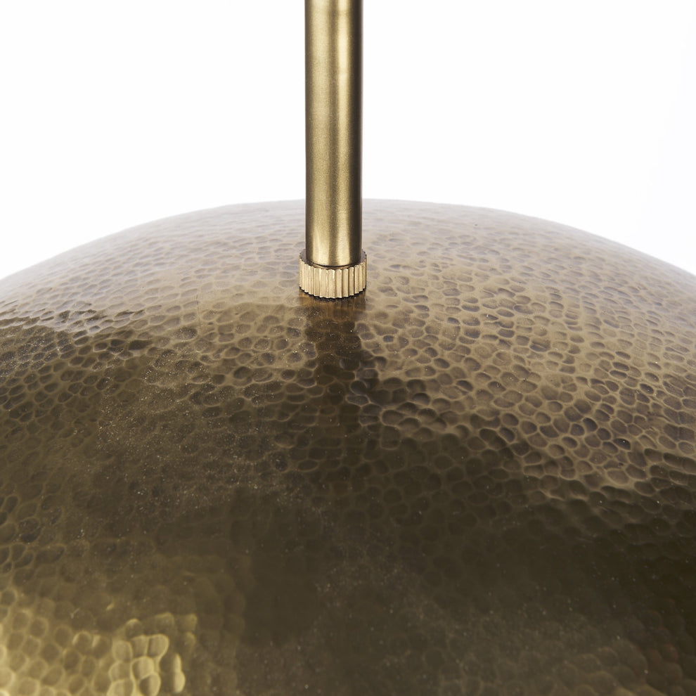 Hammered Gold Metal Hanging Pendant Light By Homeroots | Pendant Lamps | Modishstore - 6