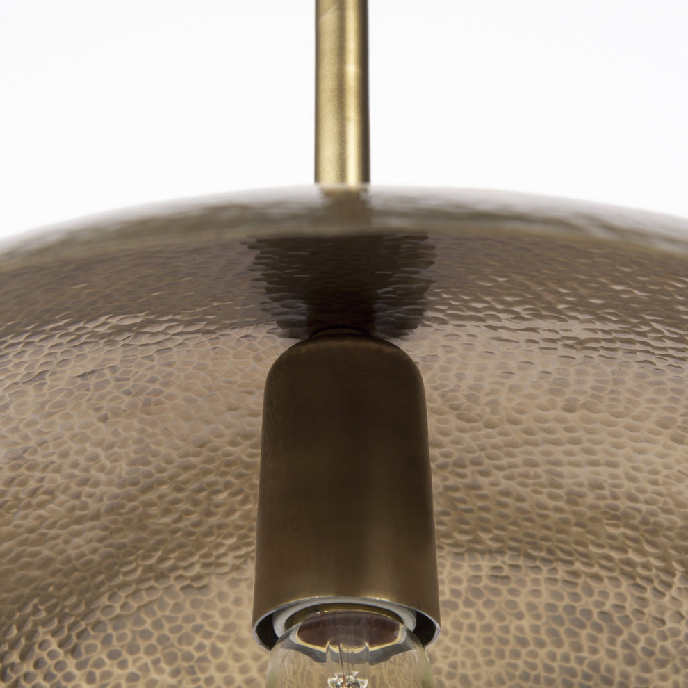 Hammered Gold Metal Hanging Pendant Light By Homeroots | Pendant Lamps | Modishstore - 8