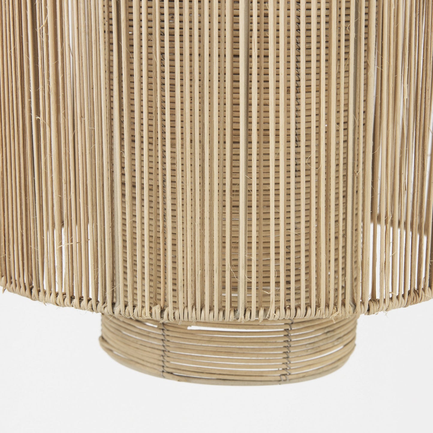 Natural Cane Cylindrical Hanging Pendant Light By Homeroots | Pendant Lamps | Modishstore - 6