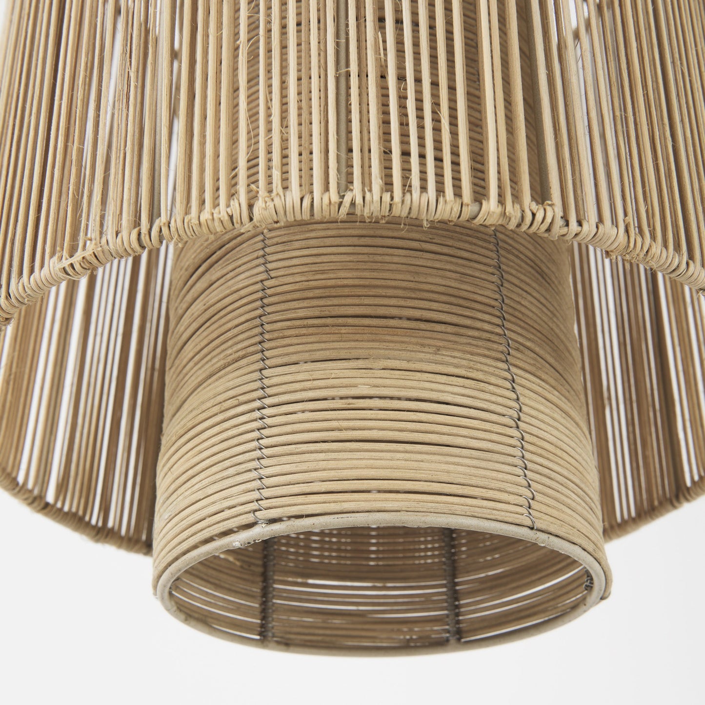 Natural Cane Cylindrical Hanging Pendant Light By Homeroots | Pendant Lamps | Modishstore - 8