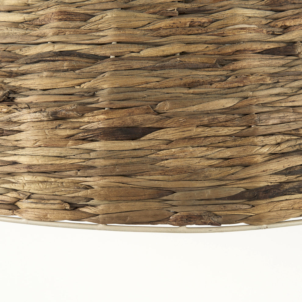 Brown Wicker Domed Hanging Pendant Light By Homeroots | Pendant Lamps | Modishstore - 7