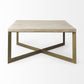 Light Brown Wood and Metal Coffee Table By Homeroots | Coffee Tables | Modishstore - 3