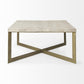 Light Brown Wood and Metal Coffee Table By Homeroots | Coffee Tables | Modishstore - 4