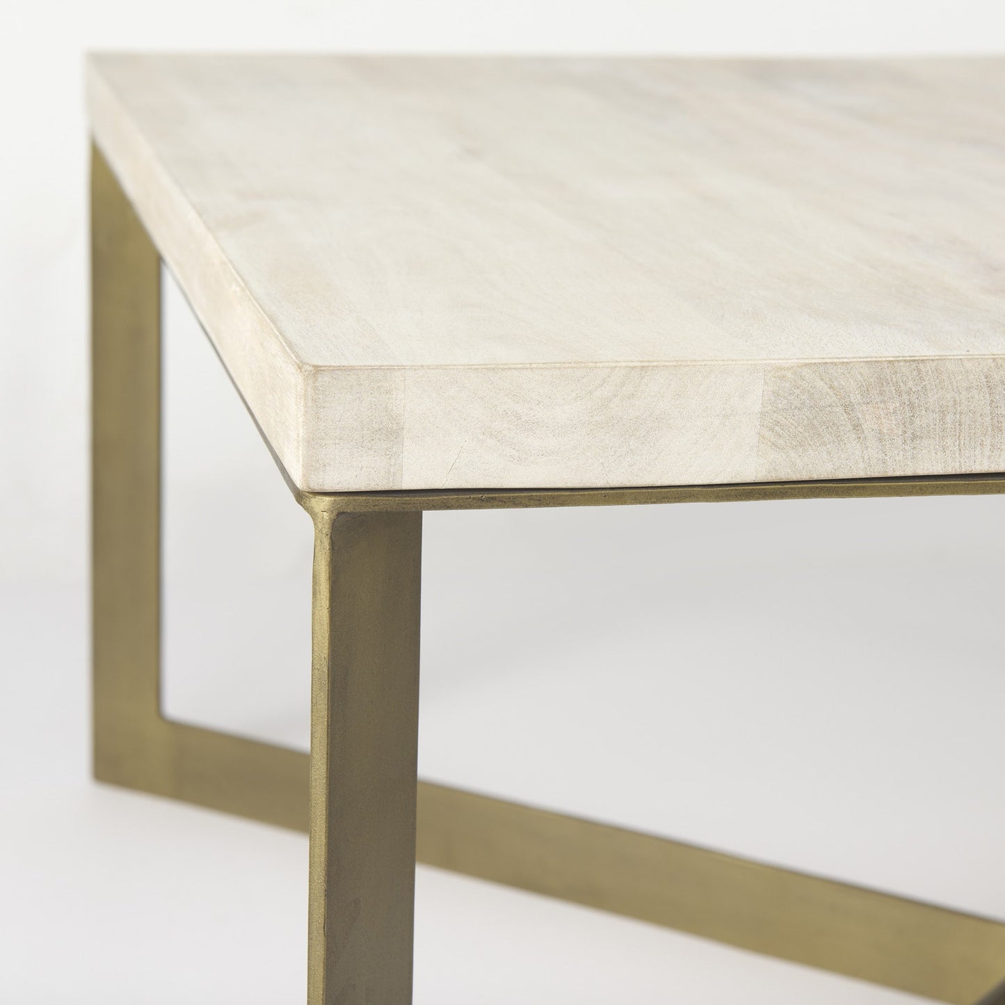 Light Brown Wood and Metal Coffee Table By Homeroots | Coffee Tables | Modishstore - 6