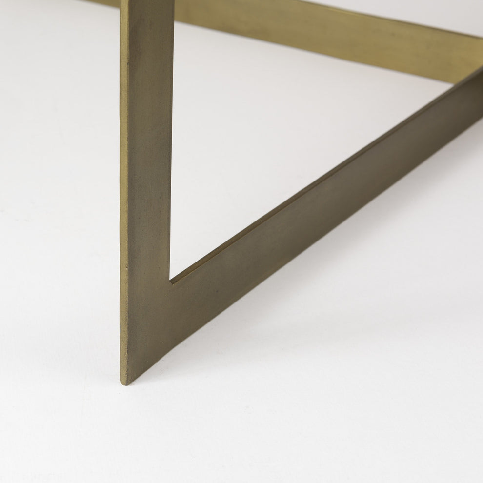 Light Brown Wood and Metal Coffee Table By Homeroots | Coffee Tables | Modishstore - 9