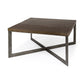 Dark Brown Wood and Metal Coffee Table By Homeroots | Coffee Tables | Modishstore