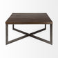 Dark Brown Wood and Metal Coffee Table By Homeroots | Coffee Tables | Modishstore - 2