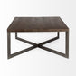 Dark Brown Wood and Metal Coffee Table By Homeroots | Coffee Tables | Modishstore - 3