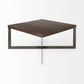 Dark Brown Wood and Metal Coffee Table By Homeroots | Coffee Tables | Modishstore - 4