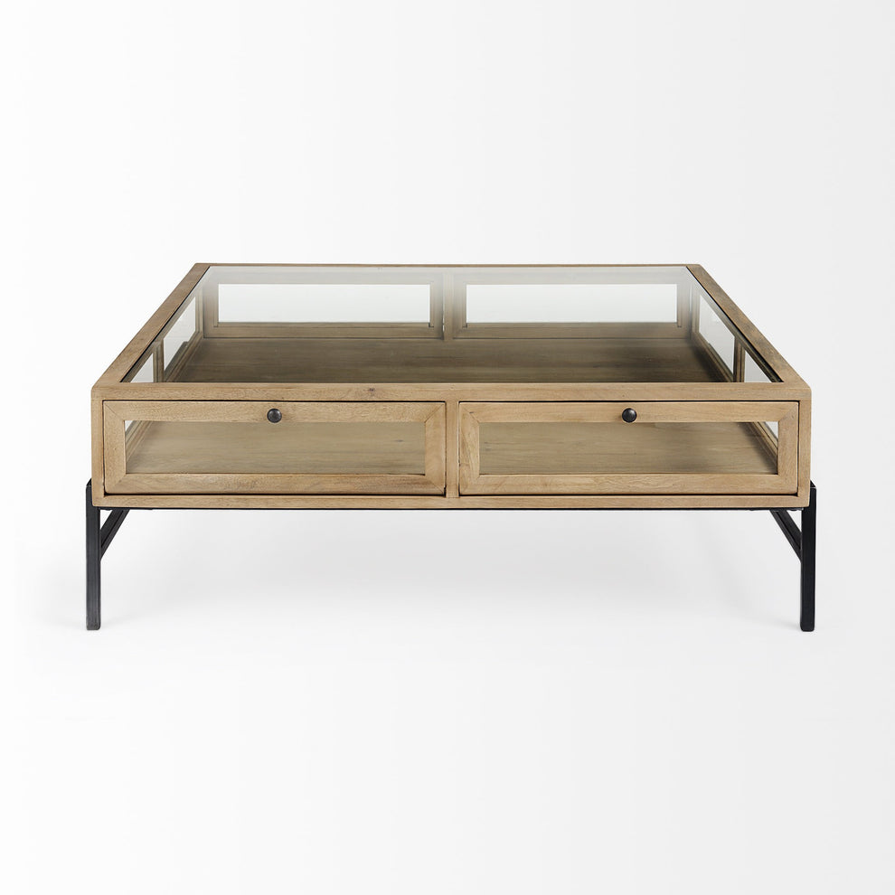 Rustic Natural Brown Shadowbox Coffee Table By Homeroots | Coffee Tables | Modishstore - 6