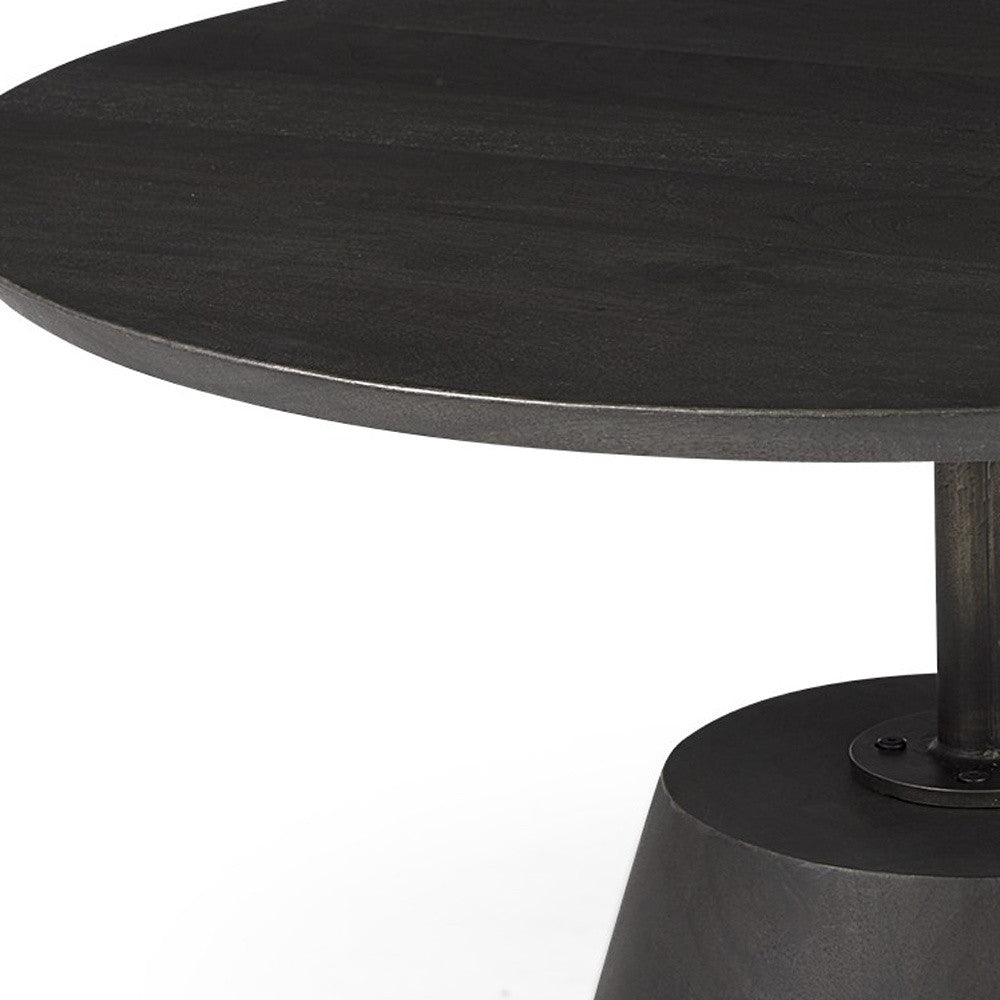 Black Wooden Pedestal Base Coffee Table By Homeroots | Coffee Tables | Modishstore - 6