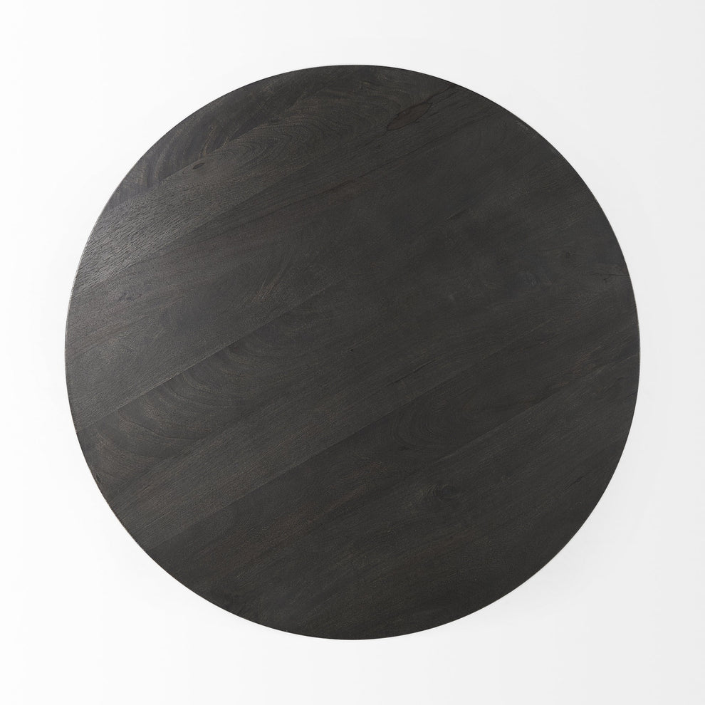Black Wooden Pedestal Base Coffee Table By Homeroots | Coffee Tables | Modishstore - 3