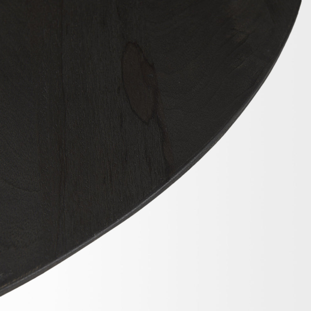 Black Wooden Pedestal Base Coffee Table By Homeroots | Coffee Tables | Modishstore - 4