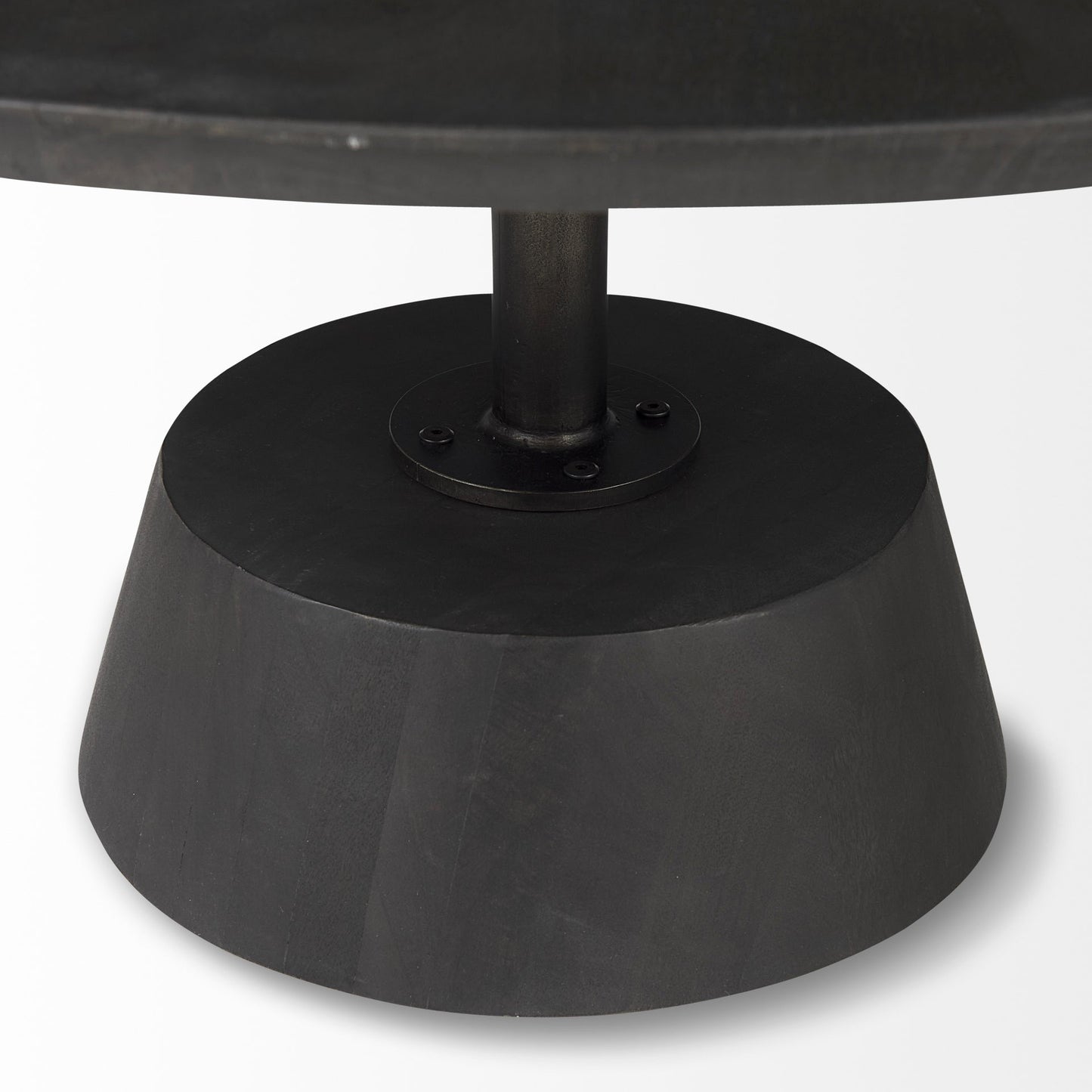 Black Wooden Pedestal Base Coffee Table By Homeroots | Coffee Tables | Modishstore - 5