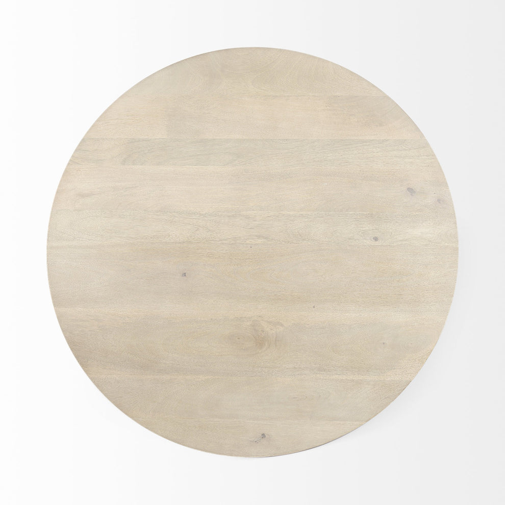 Light Brown Wooden Pedestal Coffee Table By Homeroots | Coffee Tables | Modishstore - 3