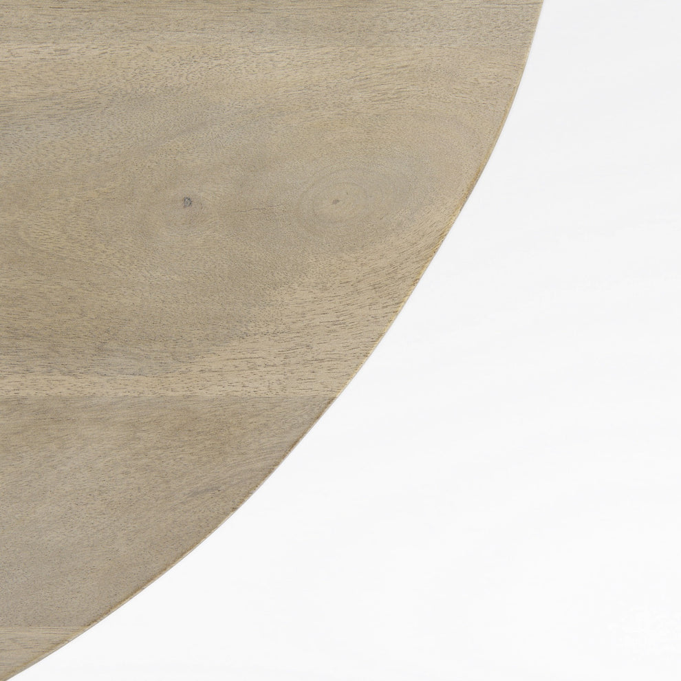 Light Brown Wooden Pedestal Coffee Table By Homeroots | Coffee Tables | Modishstore - 5