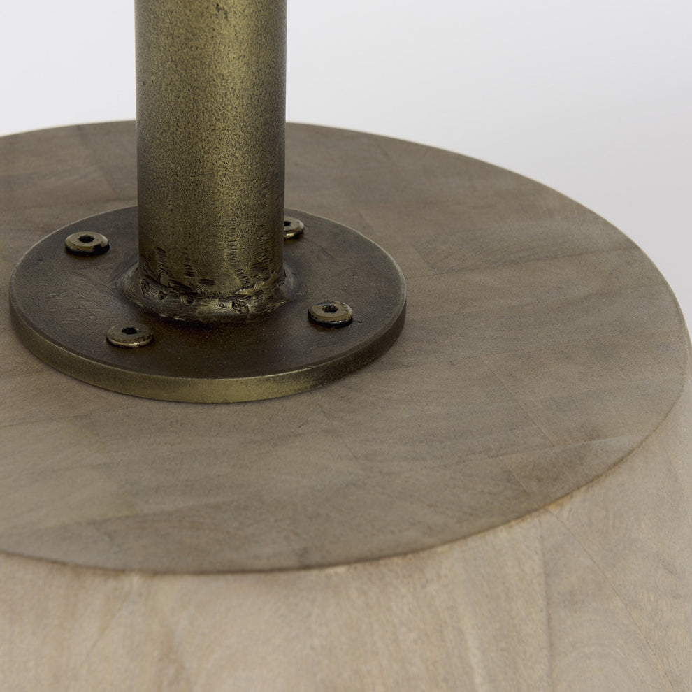 Light Brown Wooden Pedestal Coffee Table By Homeroots | Coffee Tables | Modishstore - 8